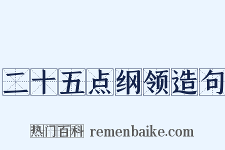 二十五点纲领造句是什么意思的图片